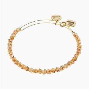 Alex & Ani Bracelet Caramel Splendor Beaded Bangle in Rafaelian Gold